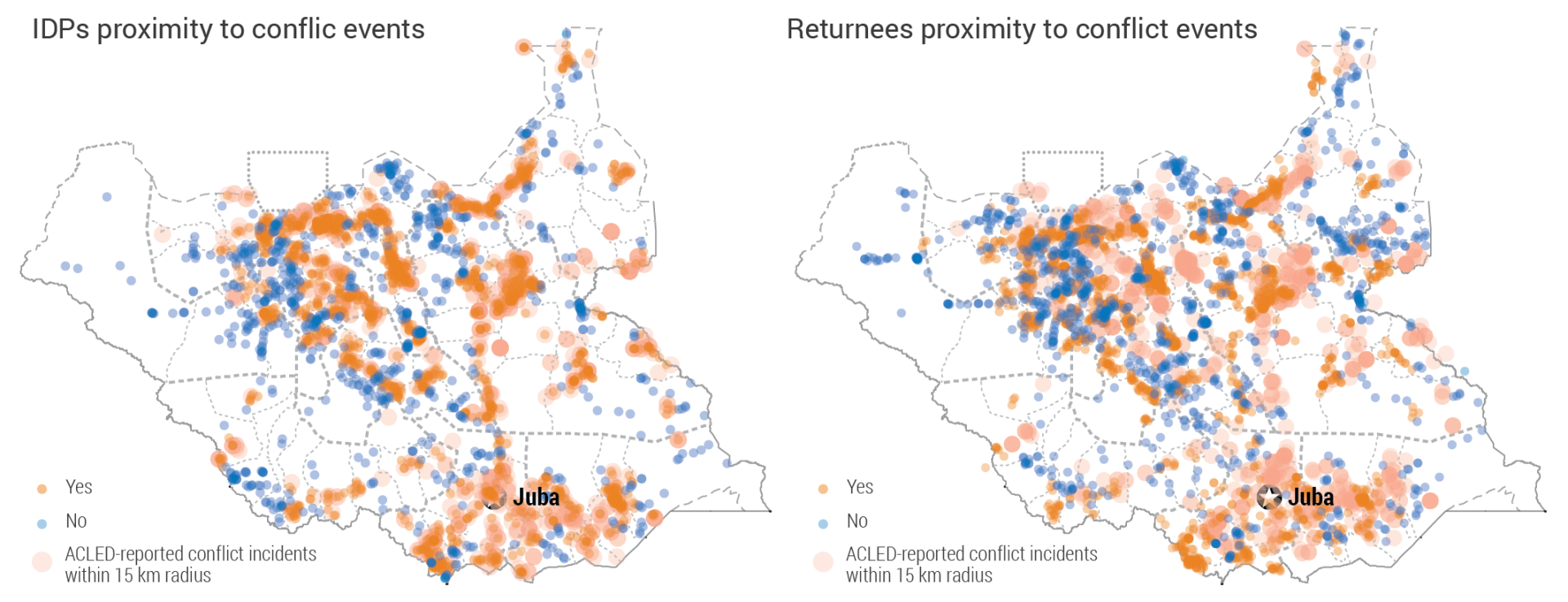 IDP and Refugee Proximity to conflict events